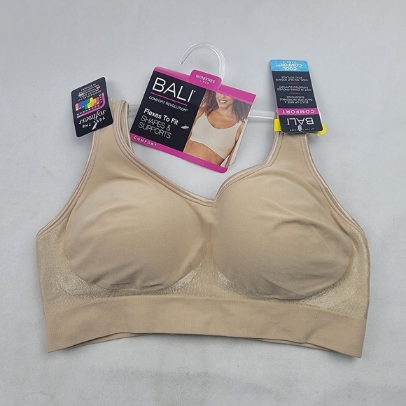 NWT Bali wirefree lined smoothing cool comfort bra Size Med - Picture 5 of 8